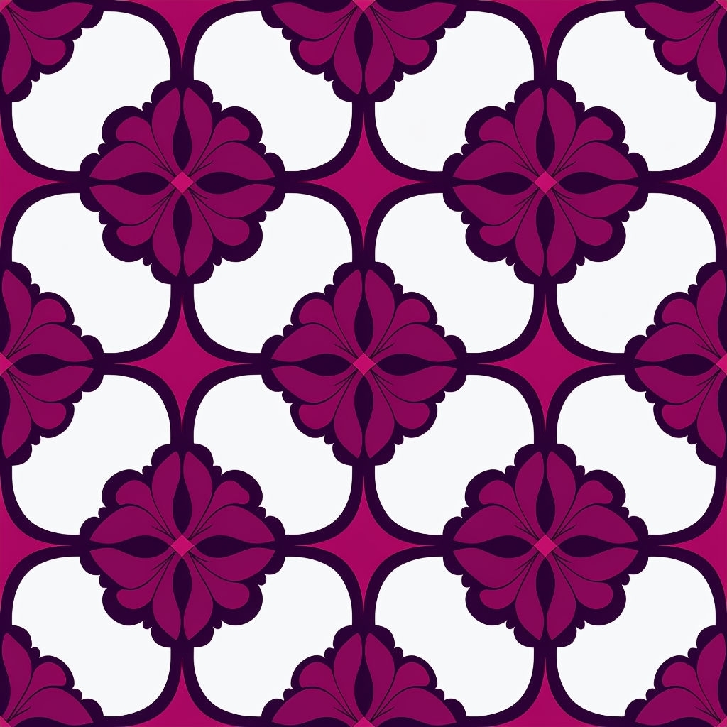 Intricate Dark Purple Geometric Seamless Pattern Collection