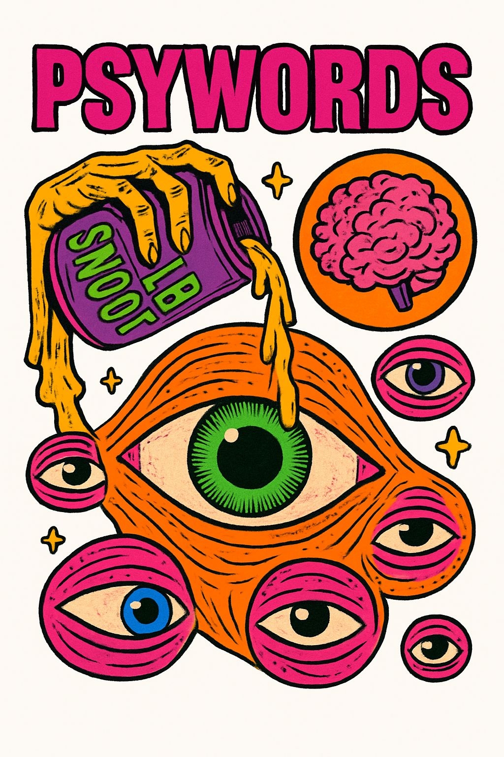 Psychedelic Pop Art Eye Illustration T-Shirt