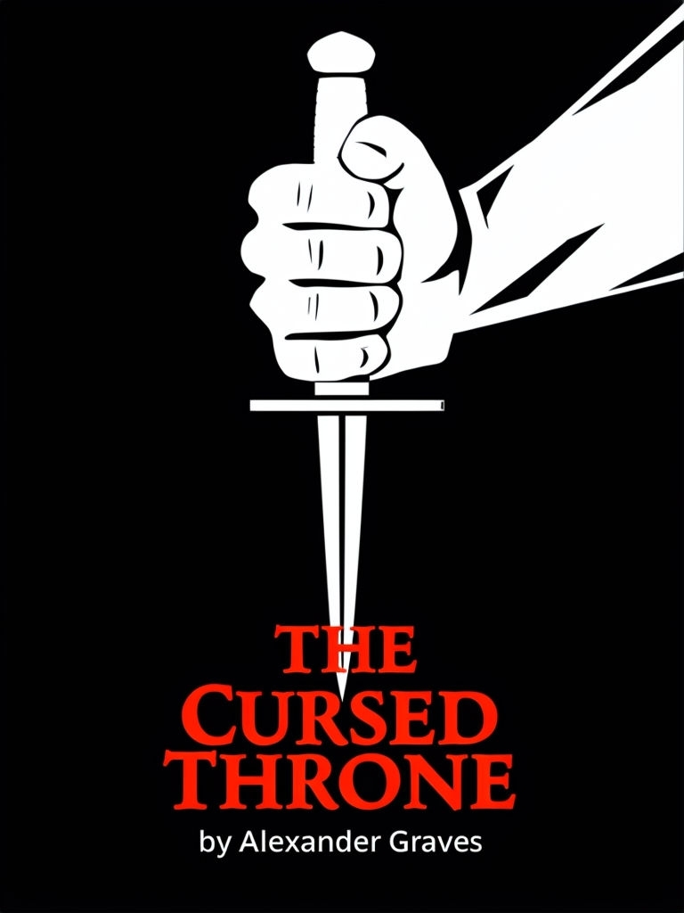 Dramatic Minimalist Cursed Throne Play Poster Design EBook Cover