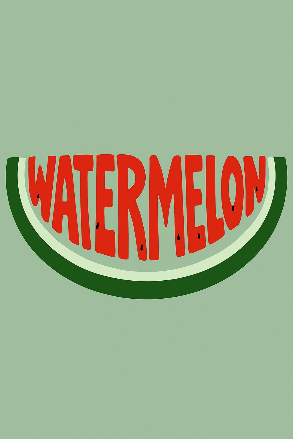 Playful Watermelon Slice Minimalist Graphic T-Shirt
