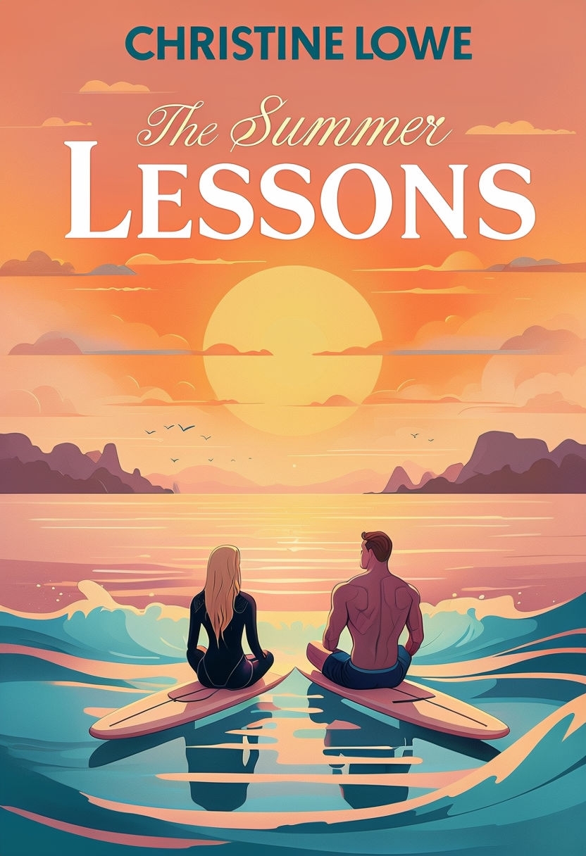 Idyllic Summer Lessons Beach Scene EBook Cover