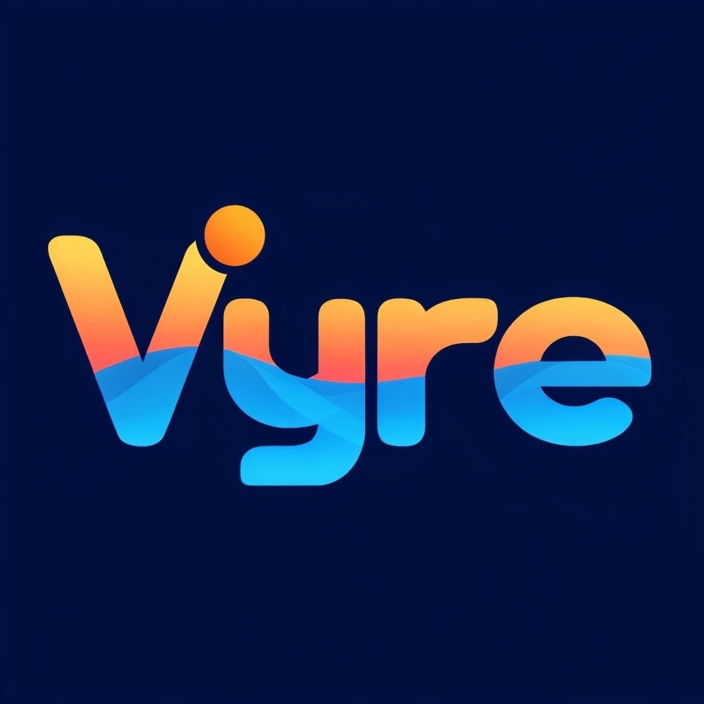 Vibrant Gradient Vyre Digital Logo Design with Modern Touch Logo