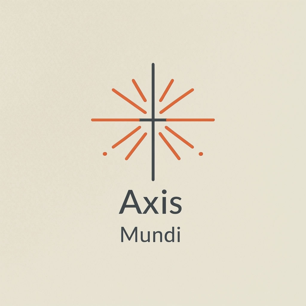 Minimalist Japandi Style Axis Mundi Logo Design for Home Fragrances Logo
