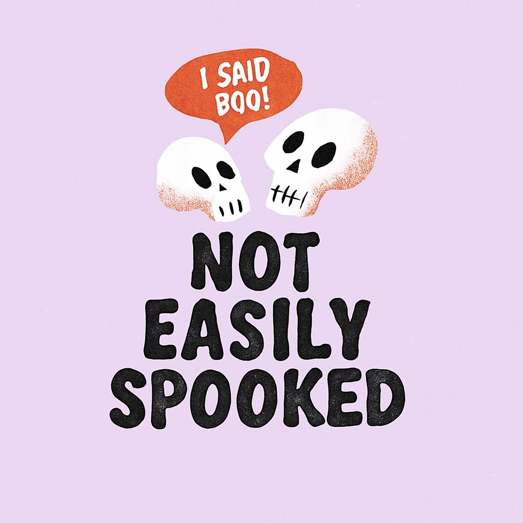 Playful Halloween Skulls with I Said Boo Text T-Shirt