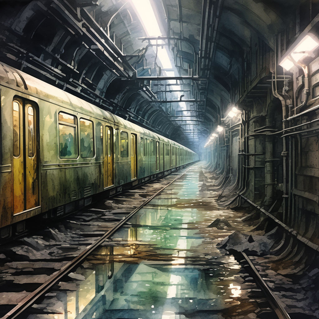 Creepy mysterious subway goes through a horror tunnel by Taybor German ...