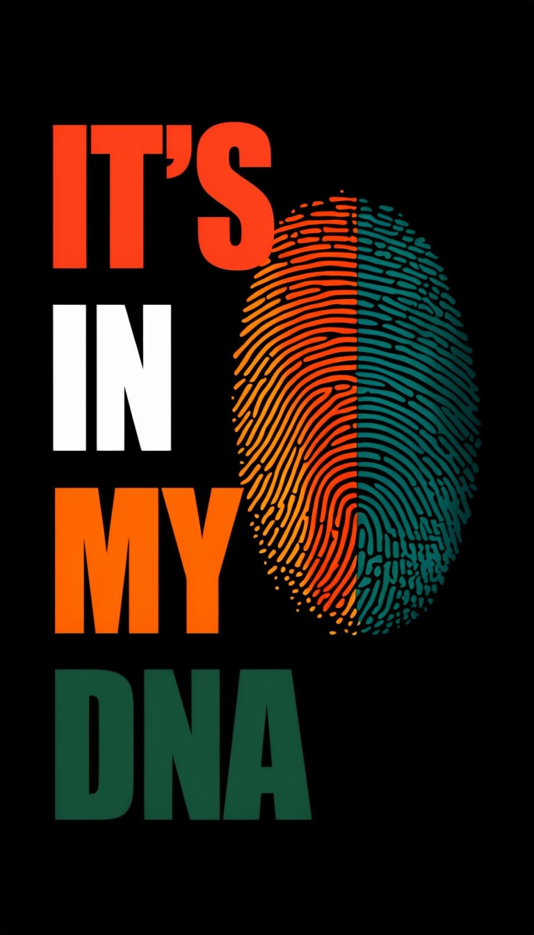 It's In My DNA Colorful Fingerprint Digital Art Mobile Wallpaper