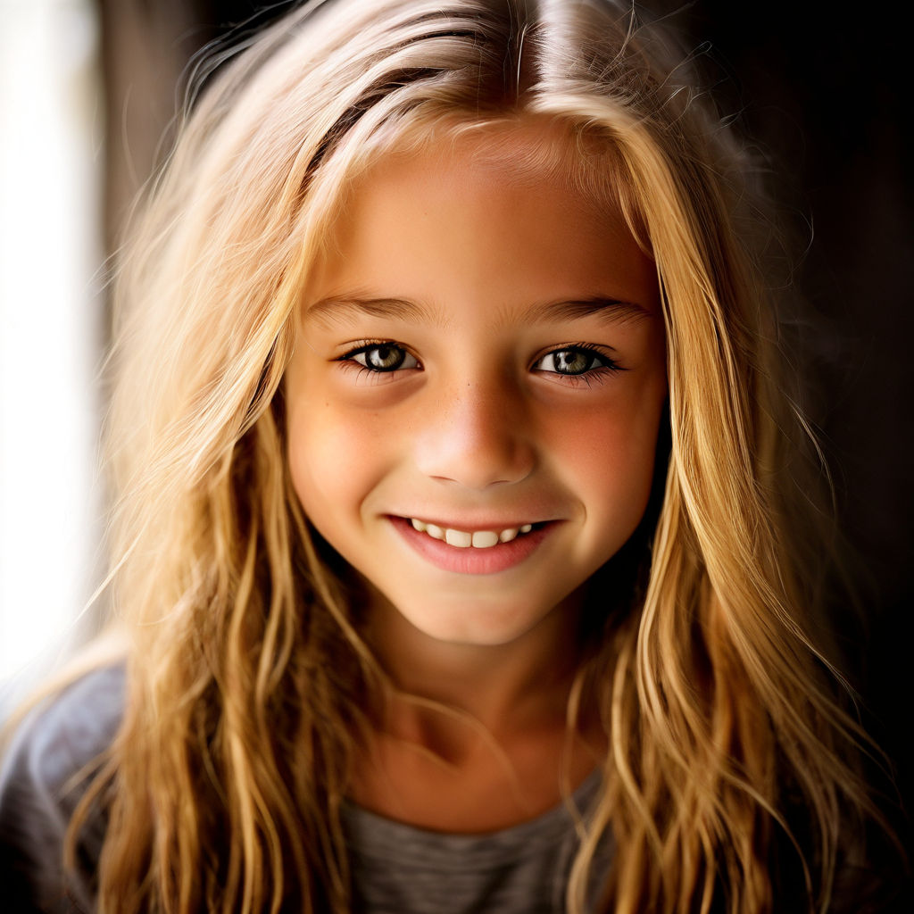 beautiful smiling blond girl