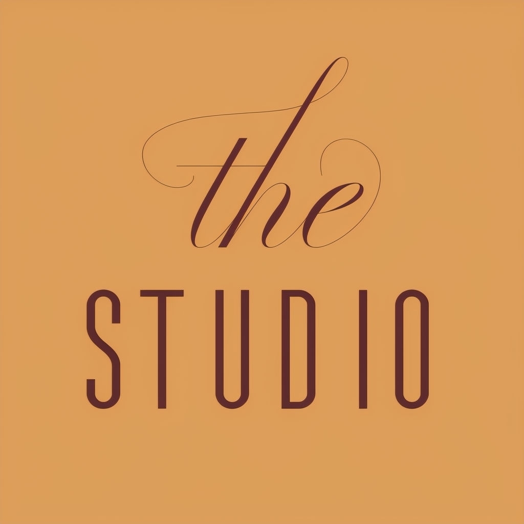 Modern Cursive and Bold Typography for STUDIO Logo