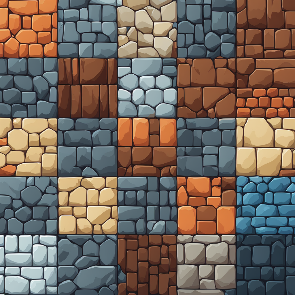 Picture of a 2D tile set castle wall sprite to use in a game by CARLOS ...