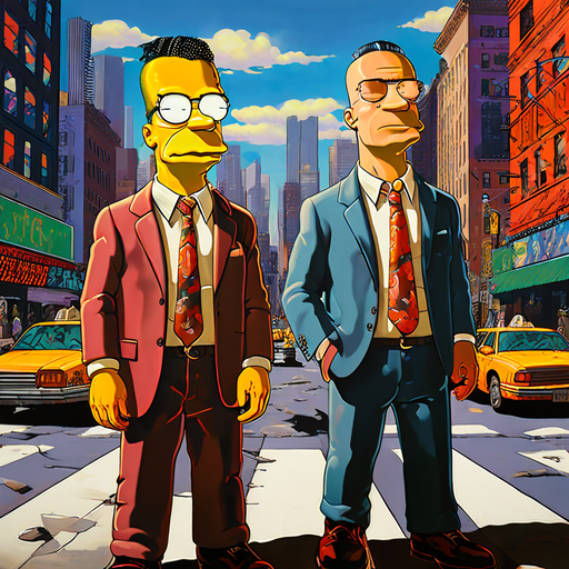 Simpsons characters clad in Gucci suits embodying the essenc... by ...