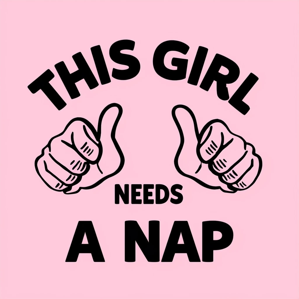 Playful This Girl Needs A Nap Cartoon T-Shirt