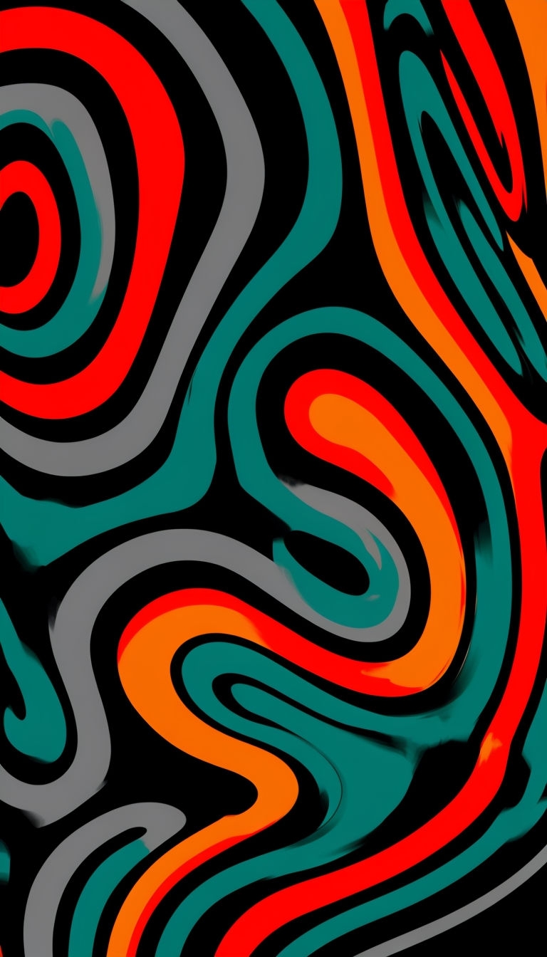 Psychedelic Abstract Swirling Lines Phone Case Cover