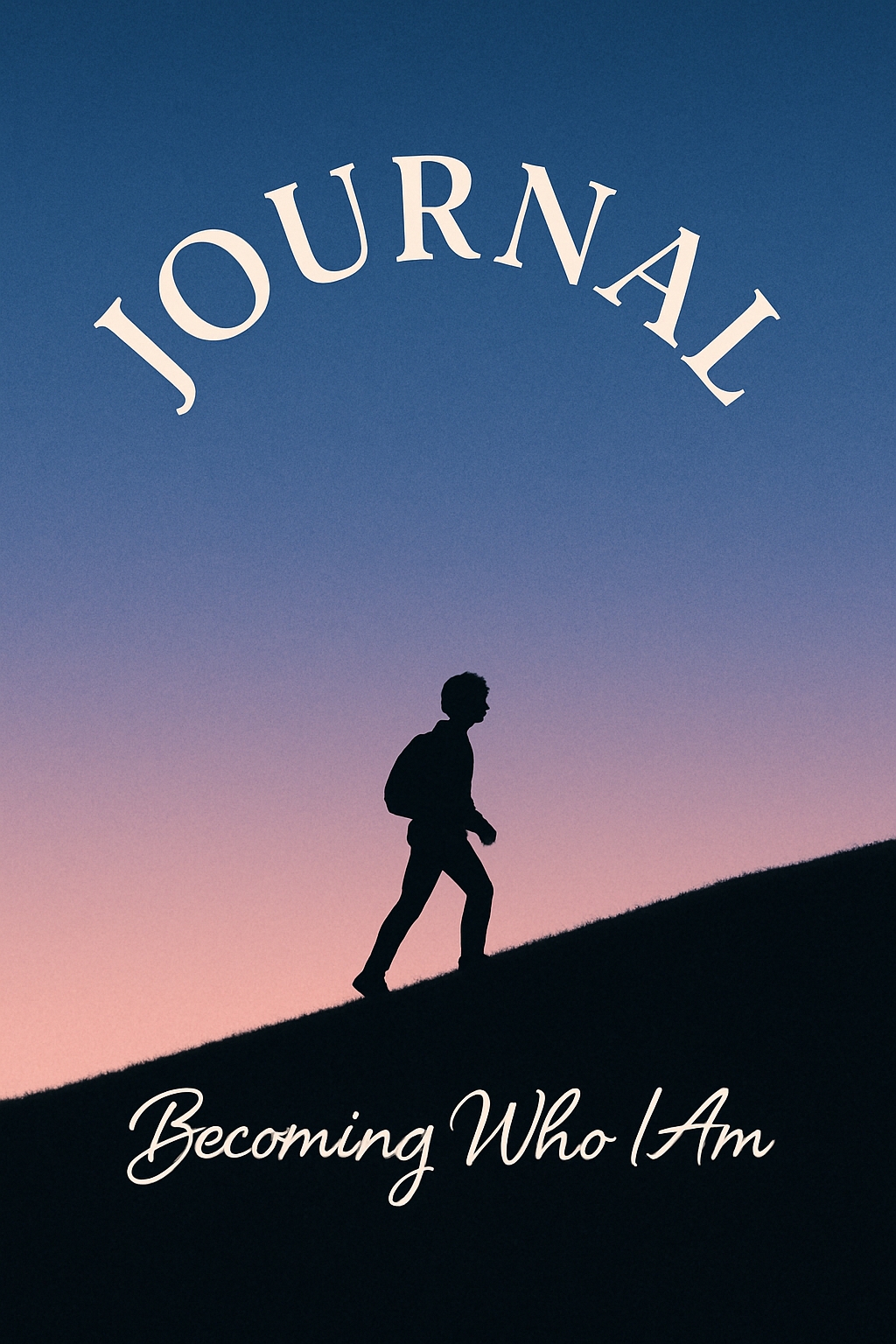 Serene Twilight Journey Journal Cover for Self-Discovery EBook Cover