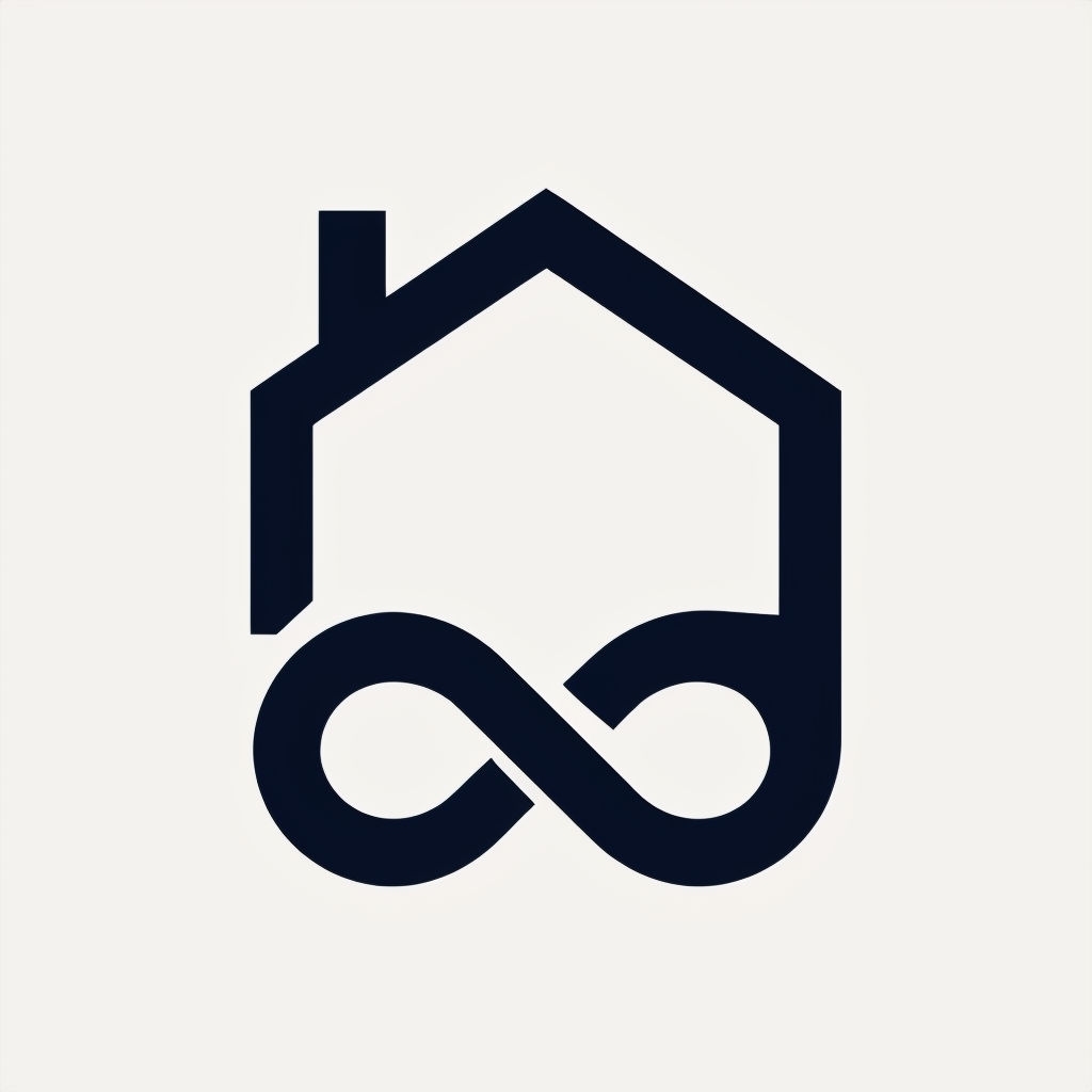 Modern Minimalist House Icon Design for Real Estate Logo