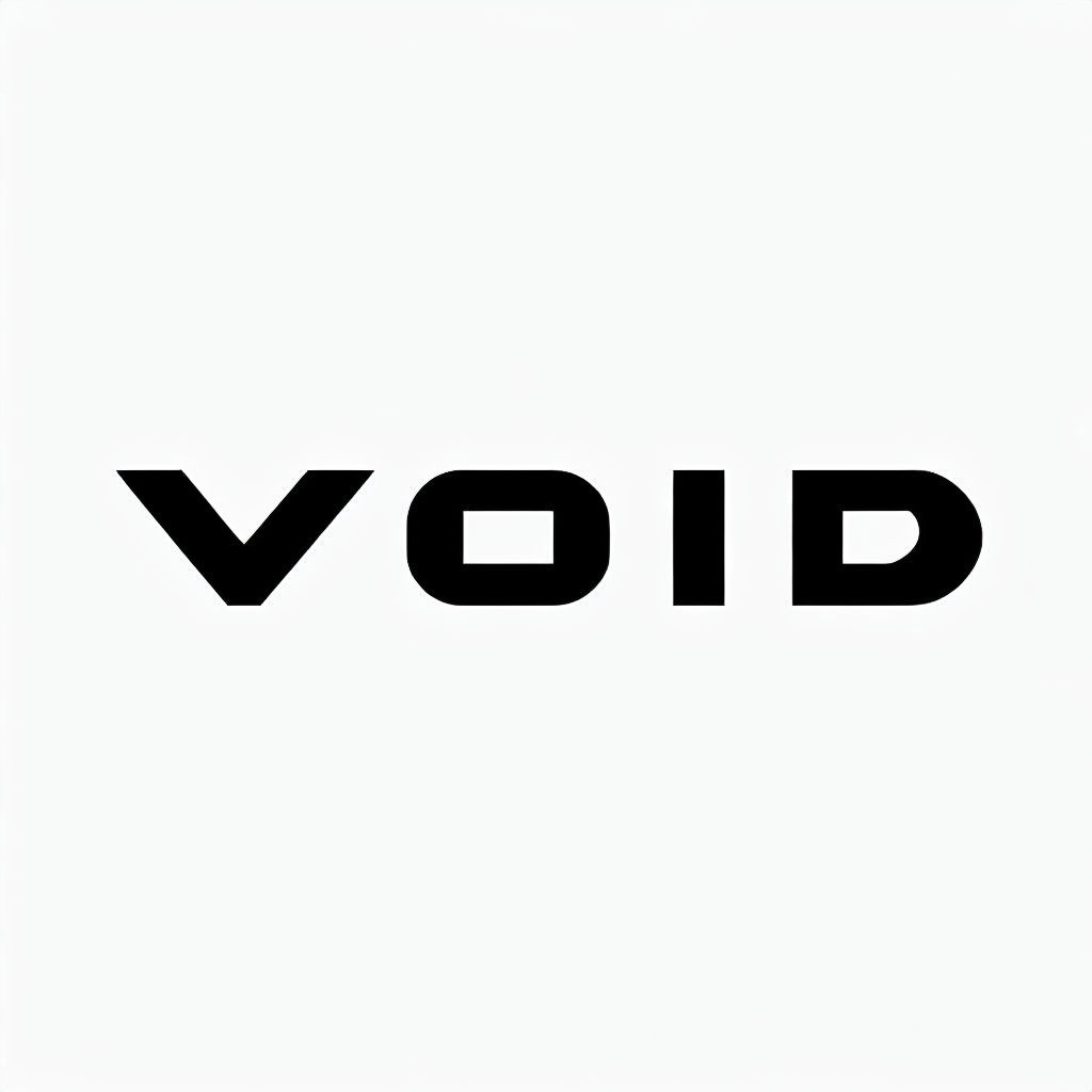 Futuristic Minimalist VOID Logo Design for Fashion Brand Logo