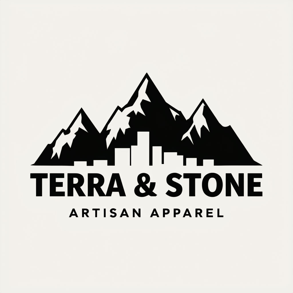 Minimalist Black Terra & Stone Logo for Artisan Apparel