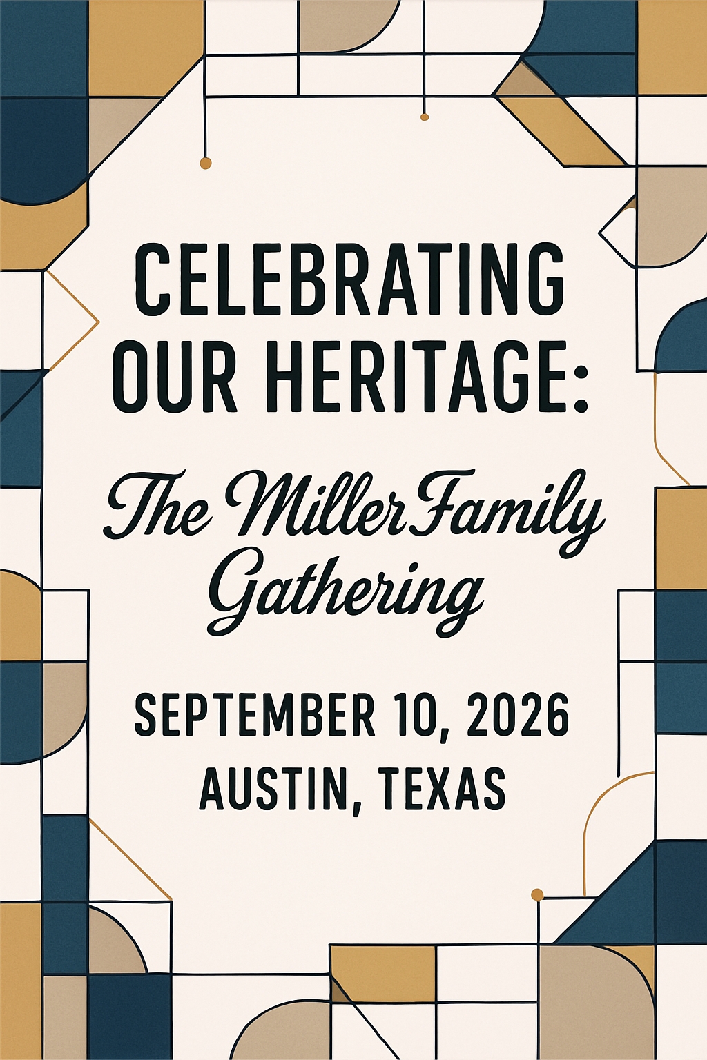 Elegant Heritage Celebration Invitation Poster Design