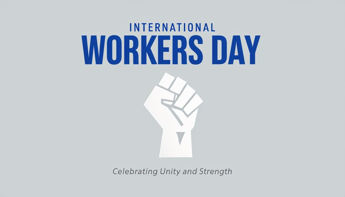 International Workers' Day Minimalist Poster Celebrating Unity and Strength