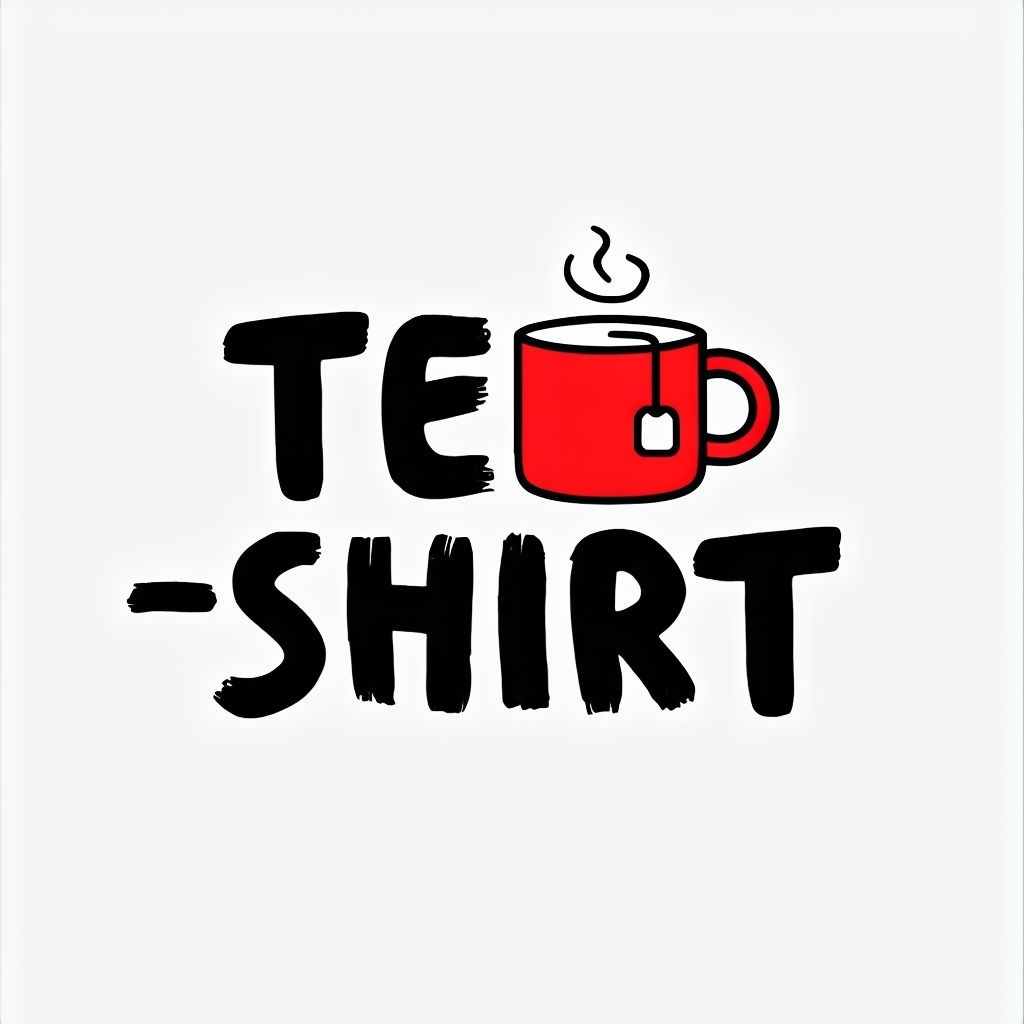 Playful TEO-SHIRT Tea Mug Illustration Sticker