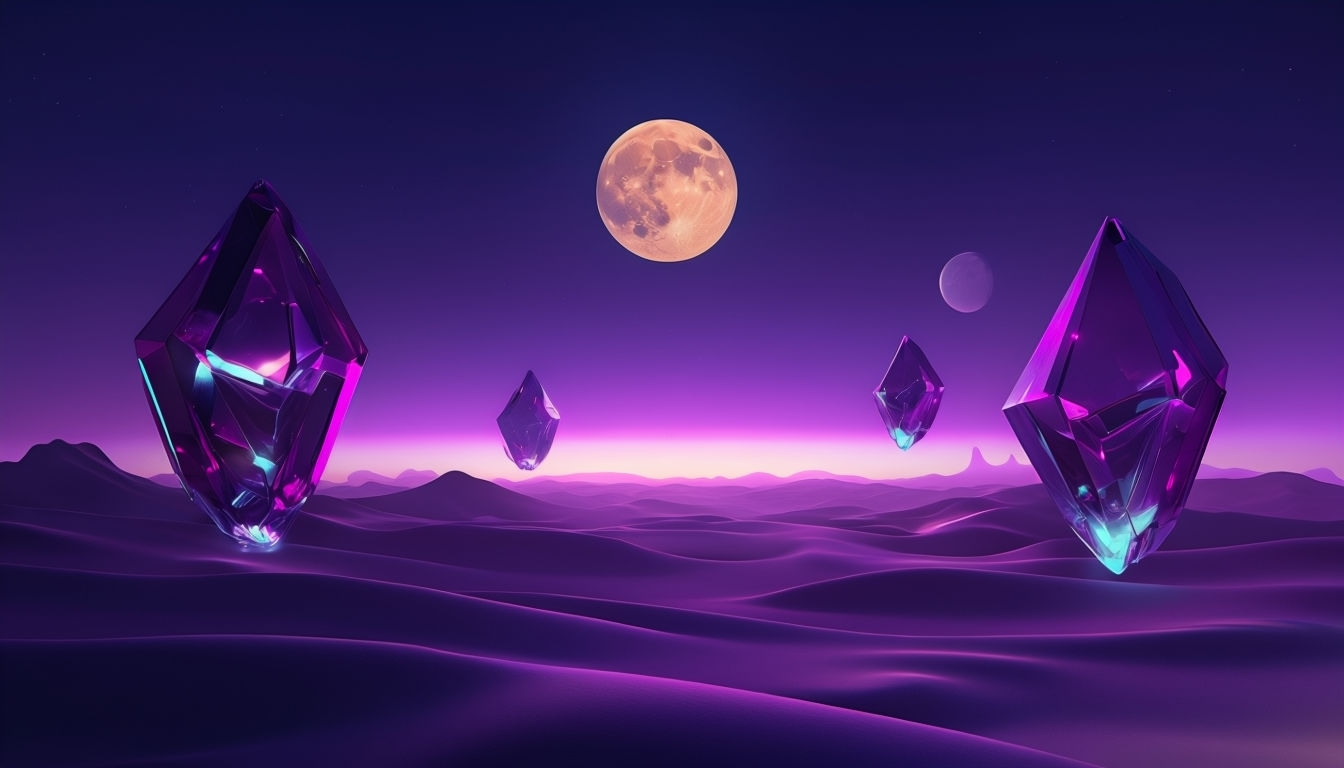 Serene Alien Dreamscape Virtual Background in Vibrant Colors