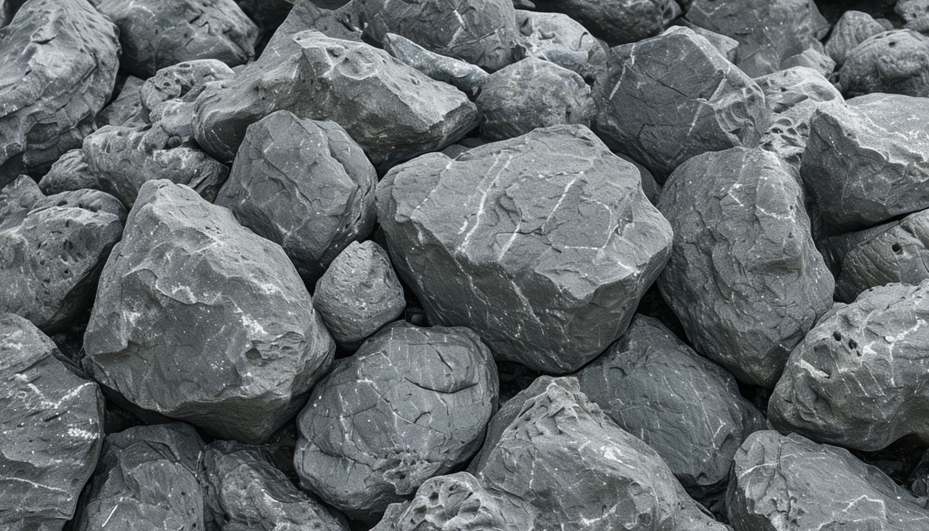 Dense Textured Gray Rocks Close-Up Photography Background