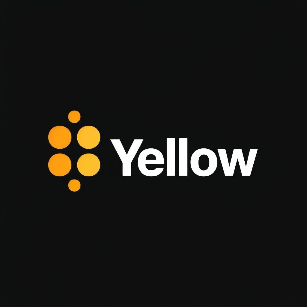 Minimalist Yellow Logo Design on Black Background // Logo