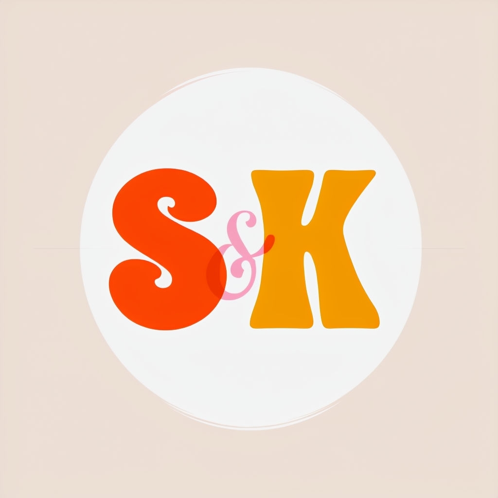 Minimalist Retro SK Graphic Design Logo