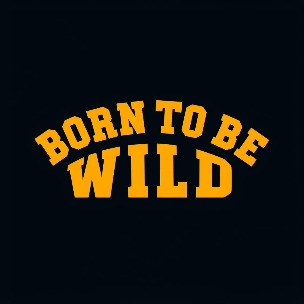 Bold 'Born to Be Wild' Motivational Design for Hats