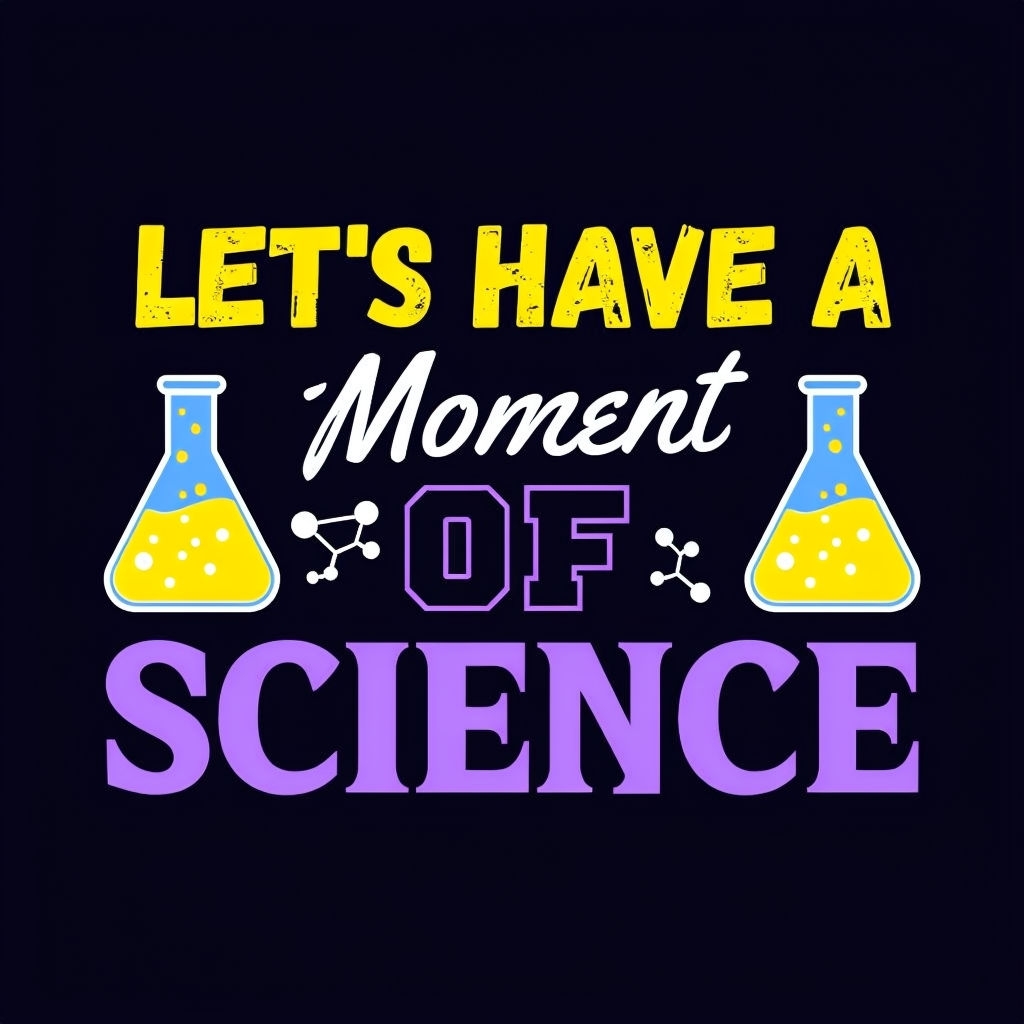 Playful Science Typography Design T-Shirt