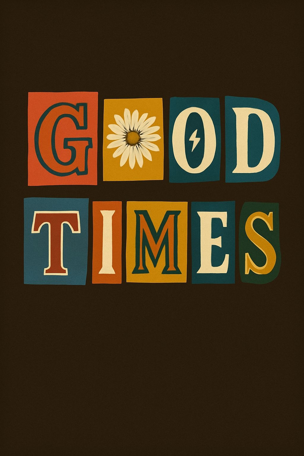 Nostalgic Retro Good Times Graphic Design T-Shirt