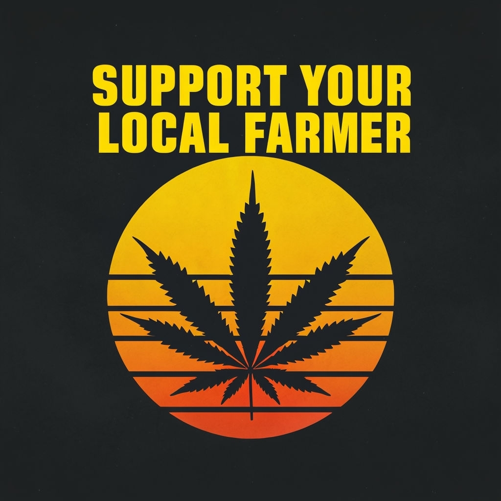 Support Your Local Farmer Cannabis Culture Poster