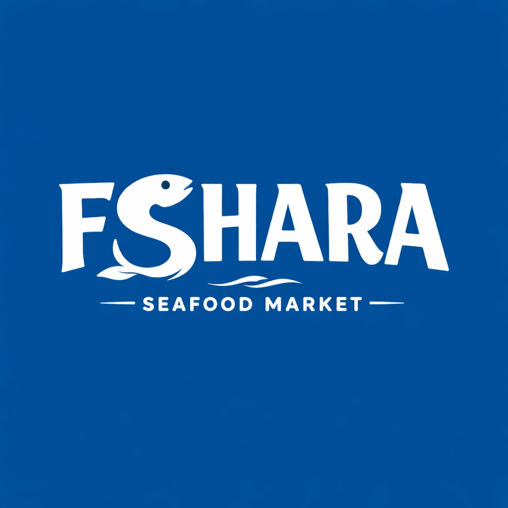 Stylish Modern FSHARA Seafood Market Logo Design