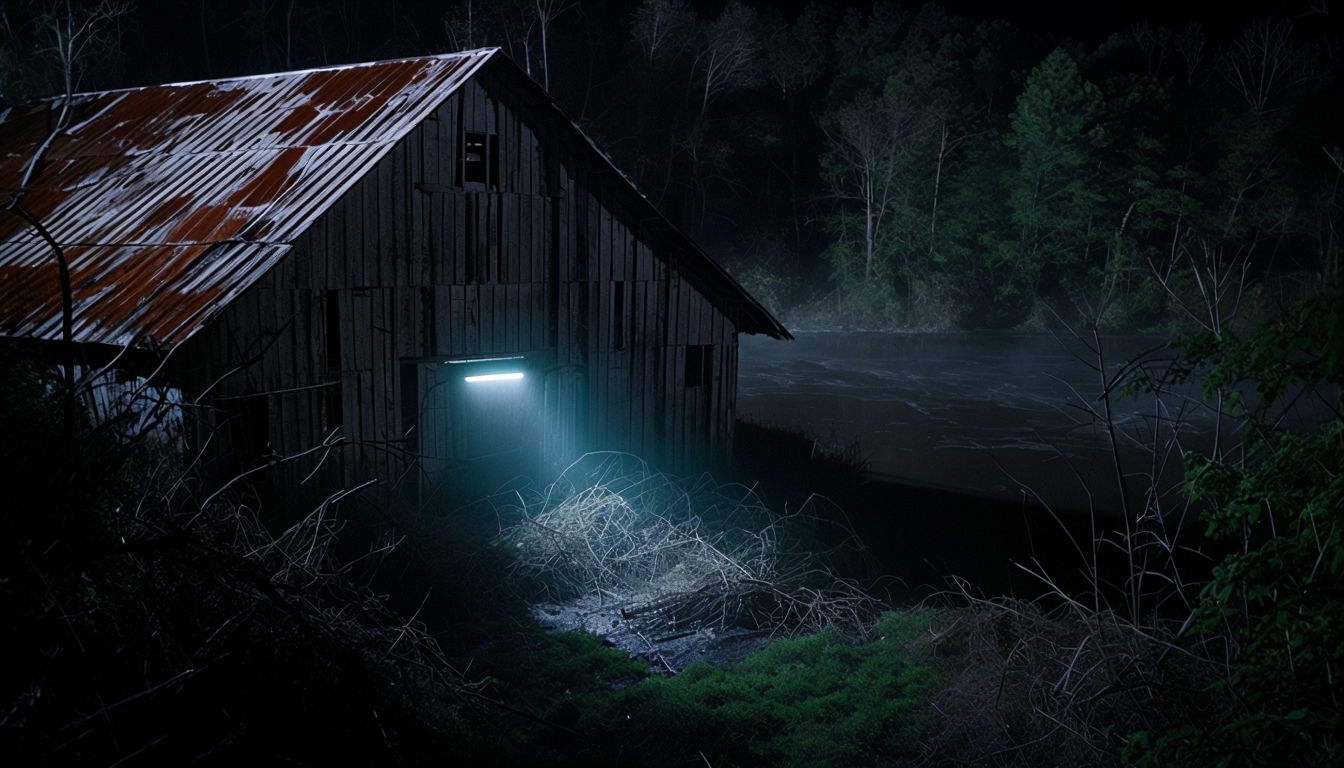 Moody 1980s Rural Tennessee Night Scene Virtual Background