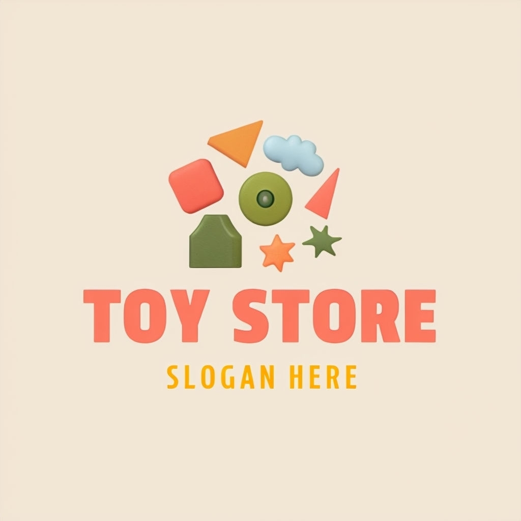 Colorful Playful Toy Store Logo Design for Kids