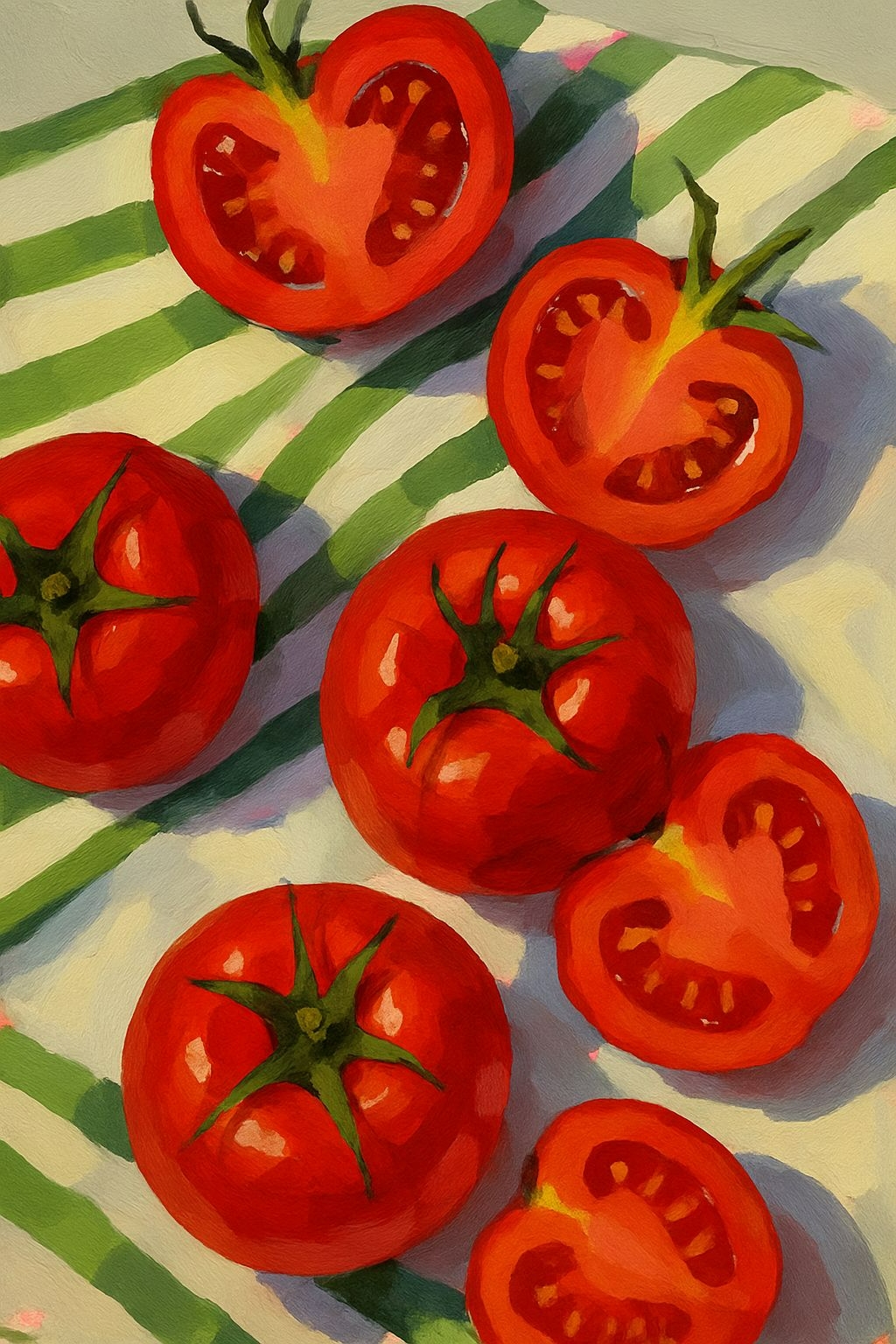 Vibrant Red Tomatoes Digital Art for T-shirt