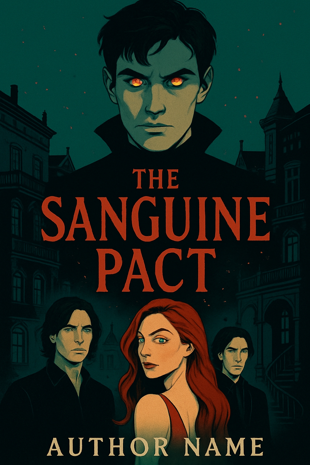 Gothic Dark Fantasy The Sanguine Pact EBook Cover Design
