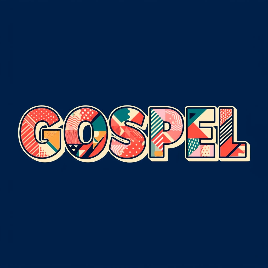 Vibrant Geometric Gospel Typography Design T-shirt