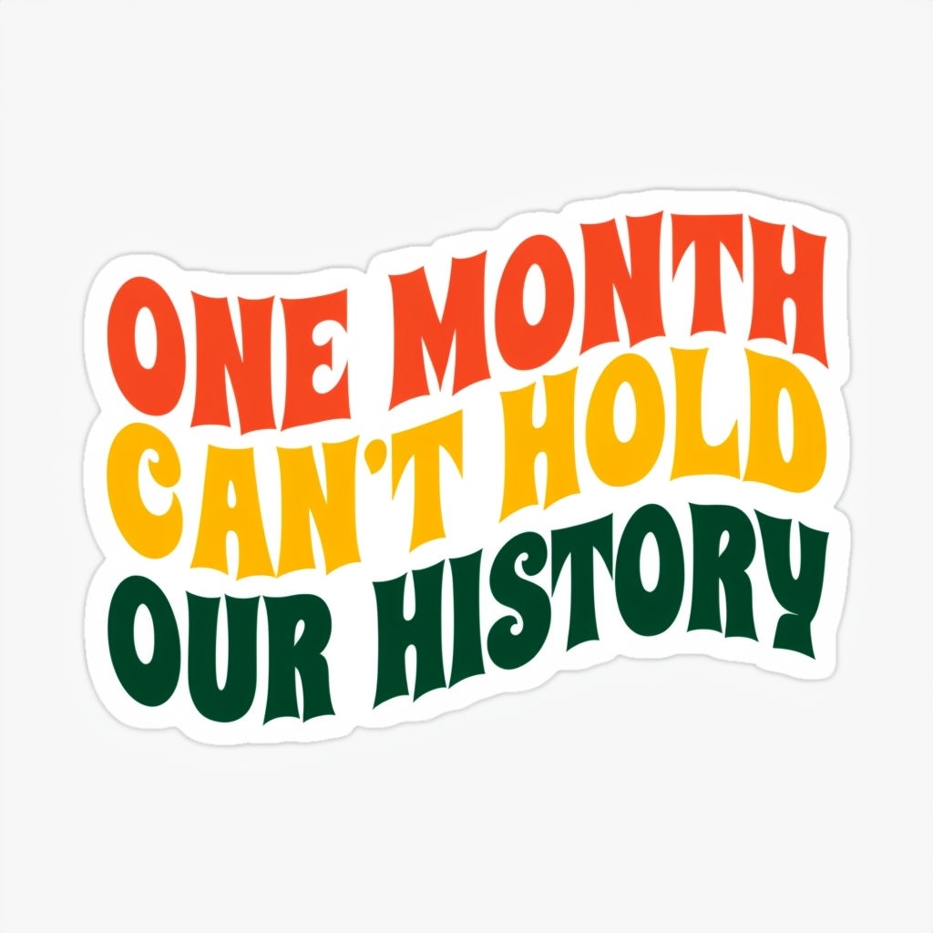 Empowering One Month Can't Hold Our History Motivational Sticker