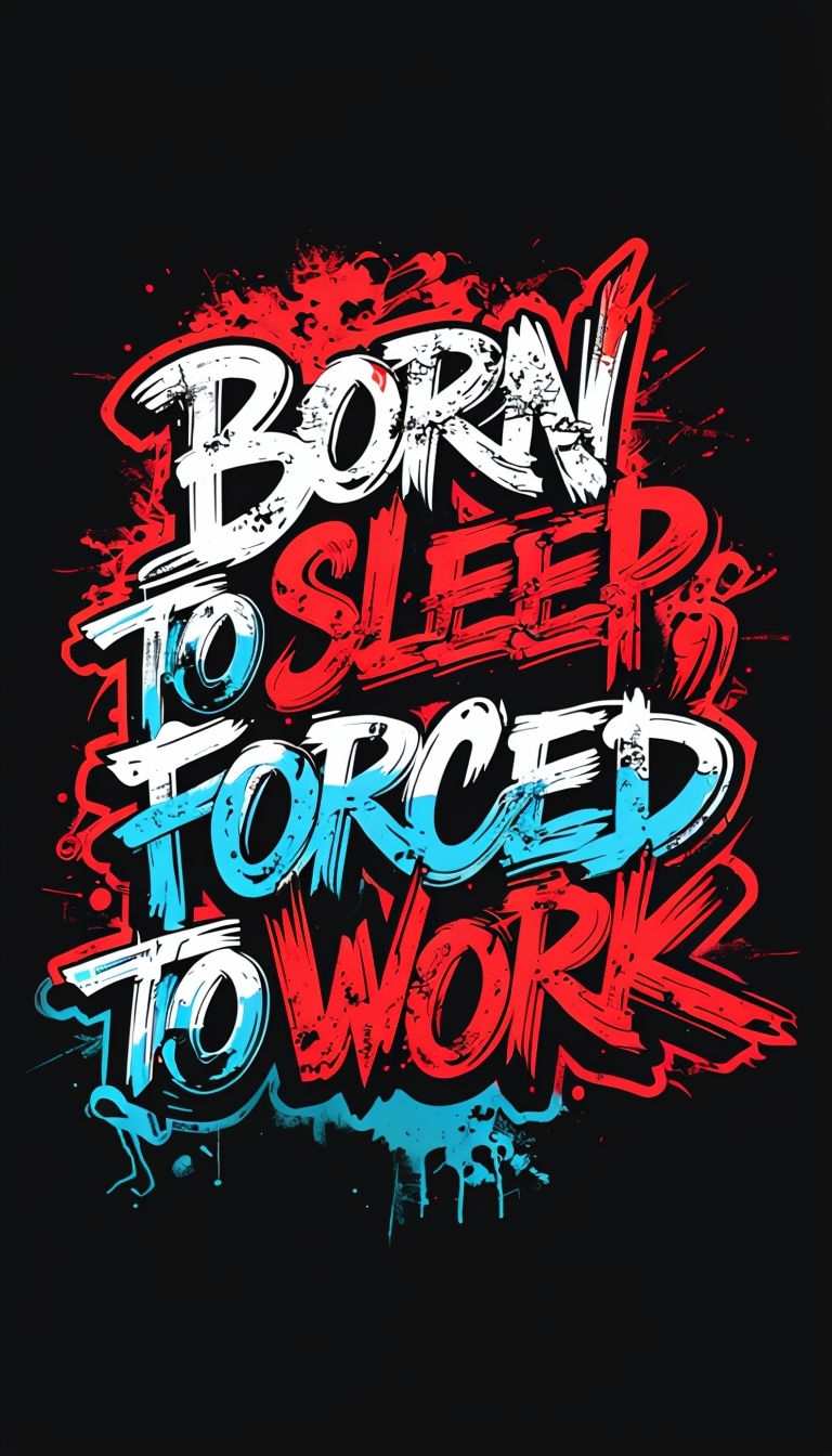 Born to Sleep, Forced to Work Urban Graffiti