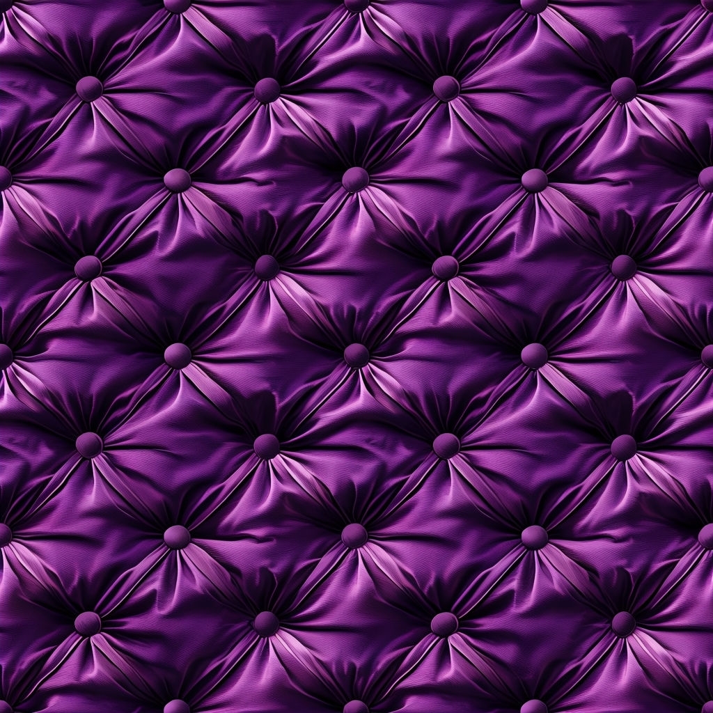 Luxurious Deep Eggplant Purple Velvet Tufted Texture Pattern Seamless Patterns