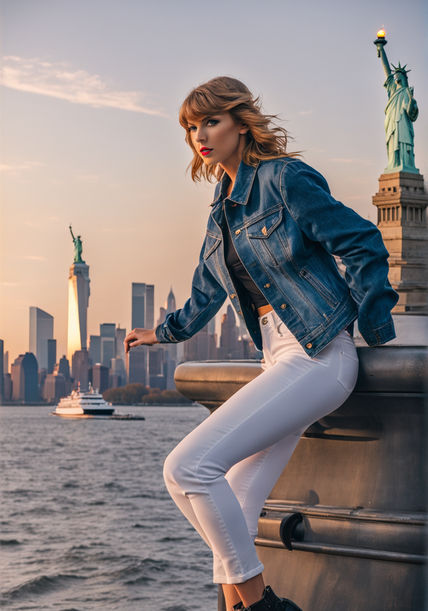 Photography of a beautiful Taylor Swift 24 years old wearing… by