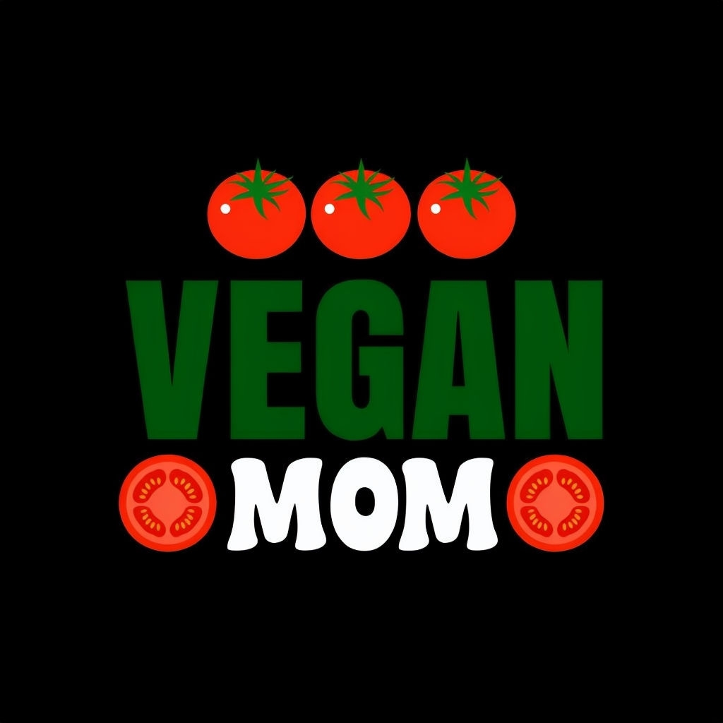 Vegan Mom with Vibrant Tomatoes Graphic Design Mug