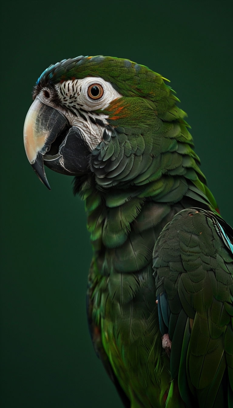 Vibrant Close-Up of Amazon Parrot in Natural Setting Wallpaper