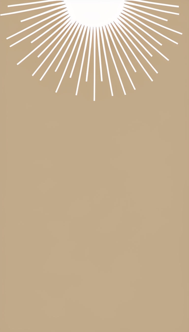 Minimalist Beige Sunburst Digital Art for Calm Aesthetic Social Media Post