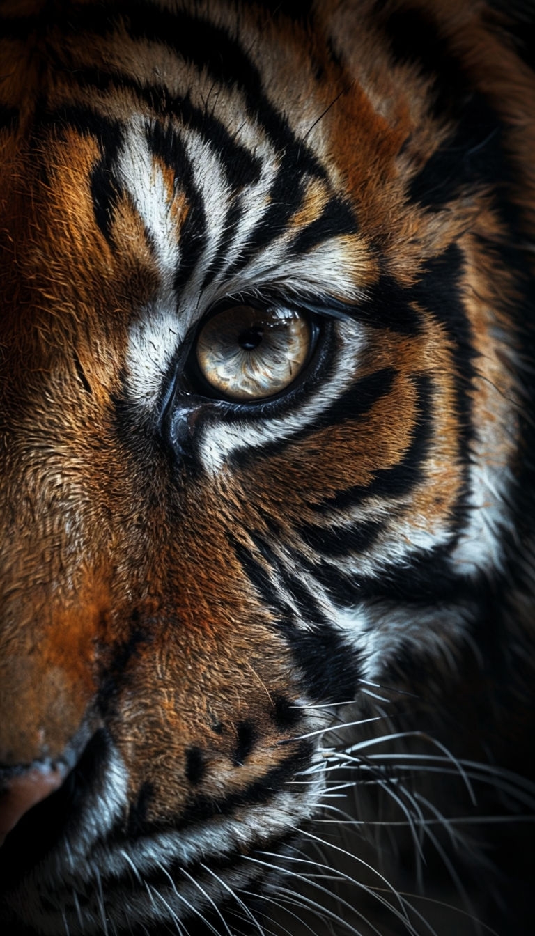 Intense Close-Up Tiger Eye Photography Phone Case Cover