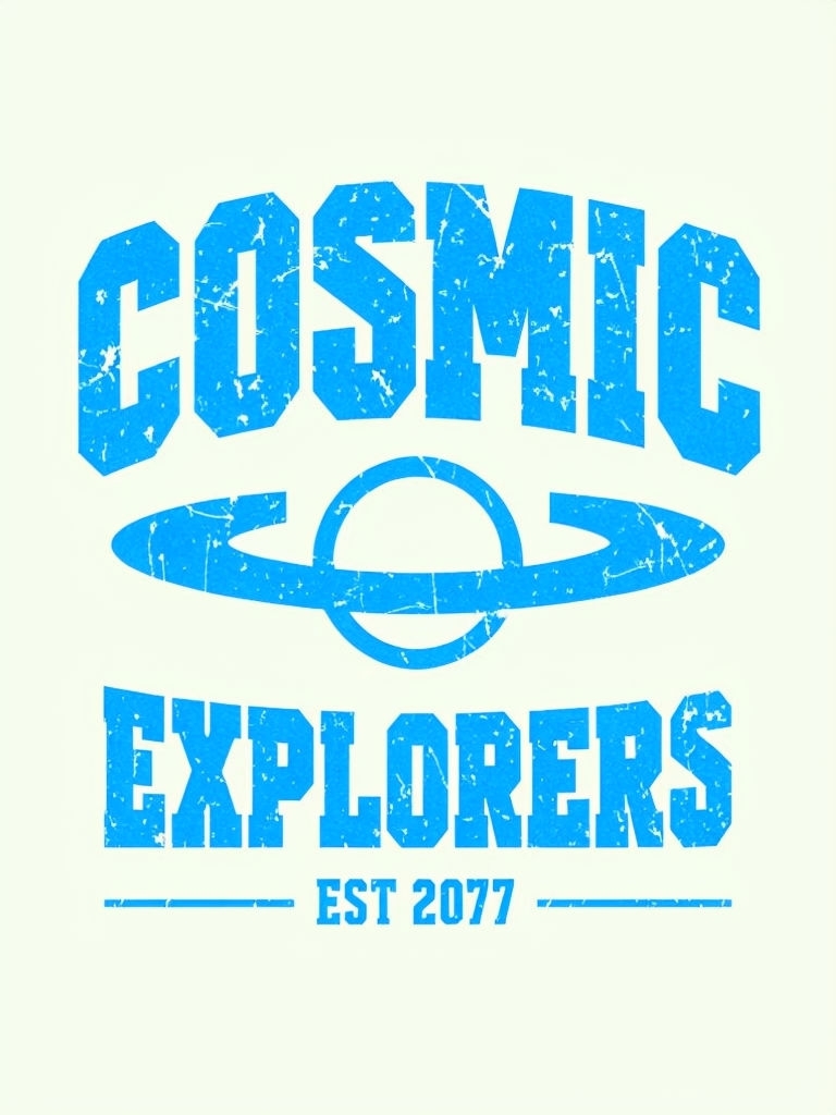 Cosmic Explorers Bold Graphic T-Shirt Design for Adventurers