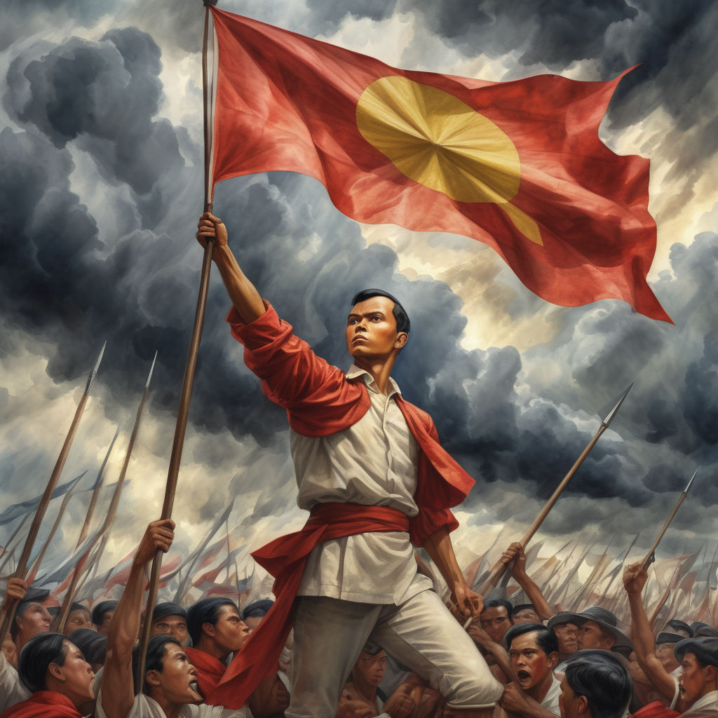 Andres Bonifacio elevates the Katipunan flag by Lightning ChaosX ...