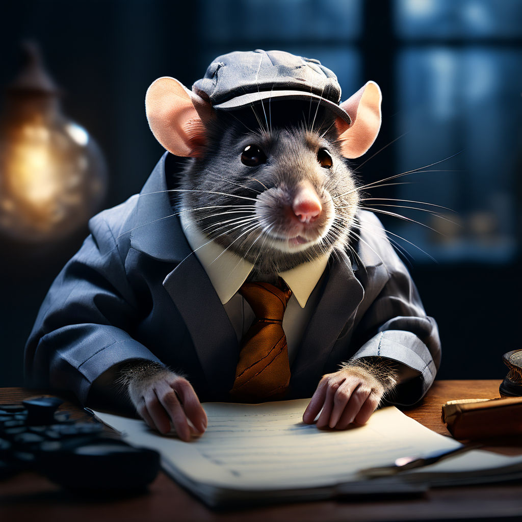 A rat dressed up like human by Swetha Konduru - Playground