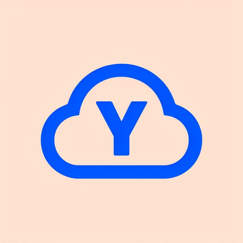 Royal Blue Minimalist Cloud Logo Design for Hats