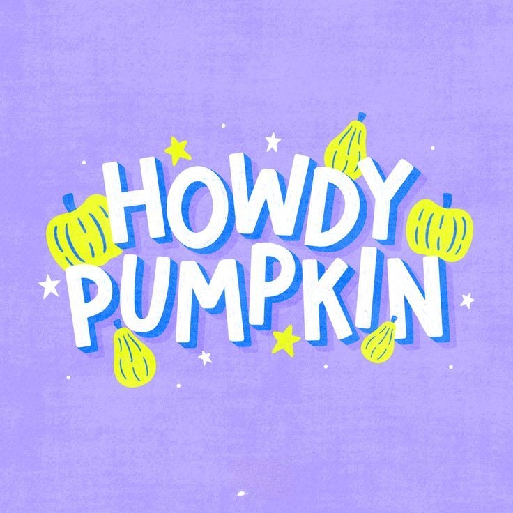 Playful Howdy Pumpkin Cartoon Design with Colorful Elements Sticker